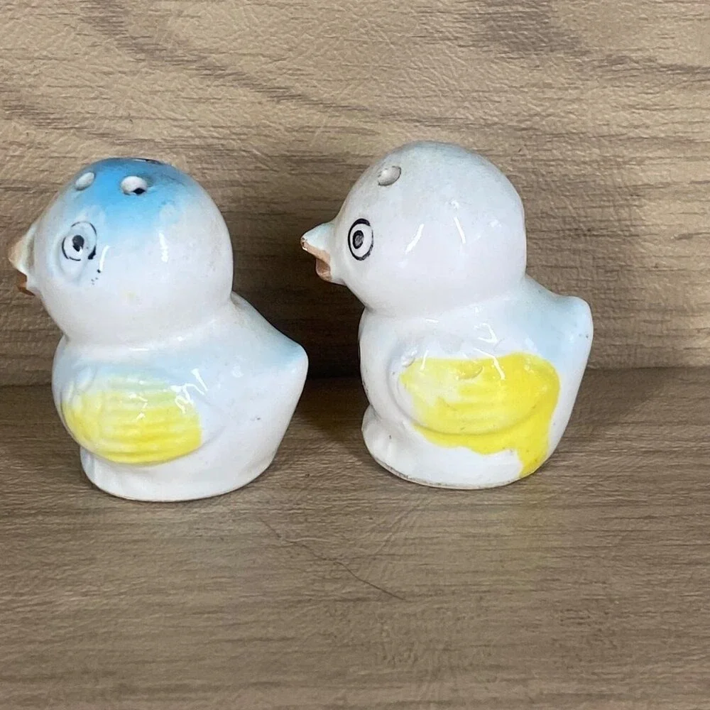 Vintage Ceramic Bird Salt & Pepper Shakers Set